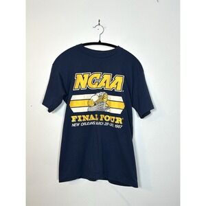 Vintage 80s Final Four‎ NCAA 1987 New Orleans Basketball T Shirt 50/50 Men's S